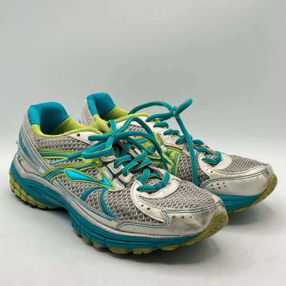 Brooks Shoes - Brooks Defyance D4 Womens Running Shoes Size 8 Turquoise Green Sneakers